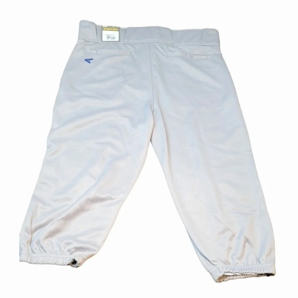 Easton Rival+ Piped Knicker Baseball Pants Gray‎ Royal Blue Mens Large A167162